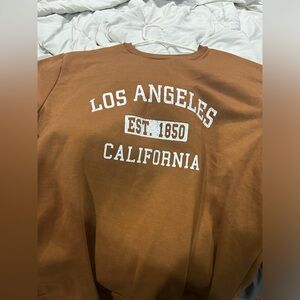 Mens crewneck, oversized coffee brown